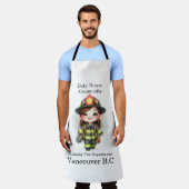 Tablier Pompier joyeux en tenue brillante avec caméra (Porté)