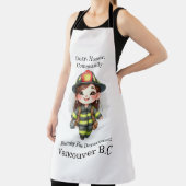 Tablier Pompier joyeux en tenue brillante avec caméra (Insitu)