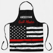 Tablier Pompier mince Red Line Grill Master BBQ Apron (Recto)