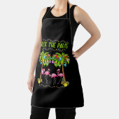 Tablier Pont the Palms Merry Flamingo Christmas tee funny (Insitu)