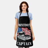 Tablier Pontoon Captain American Flag Pontoon Boat Lover (Porté)