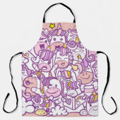 Tablier Pony Unicorn mignon : Collection de Doodles magiqu (Recto)