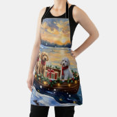 Tablier Poodle Christmas Boat Holiday (Insitu)