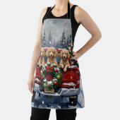 Tablier Poodle Christmas Red Truck Holiday (Insitu)