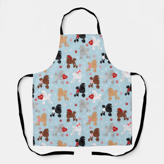 Tablier Poodle Valentine Pattern Apron (Recto)