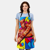 Tablier Pop Art Bacon Croustillant (Porté)
