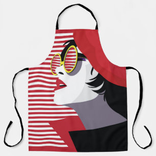 Tablier Pop Art Fashion Femme Vintage