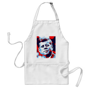 Tablier Pop Art JFK John F. Kennedy Red Blue