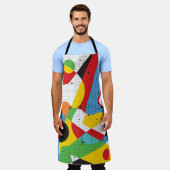 Tablier Pop Art, Minimalisme Vibrant. (Porté)