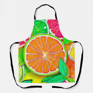 Tablier Pop d'agrumes coloré
