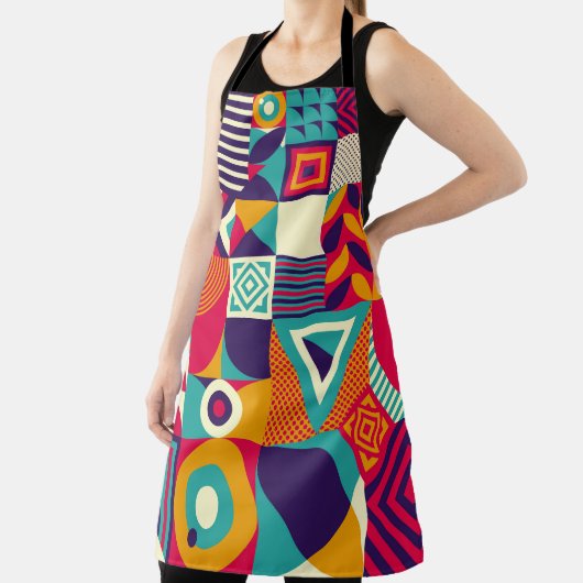 Tablier Pop formes géométriques abstraites, motif transpar (Insitu)