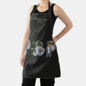 Tablier Pop multi photo moderne typographie élégant noir (Insitu)