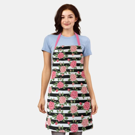 Tablier Populaire Élégant Floral (Porté)