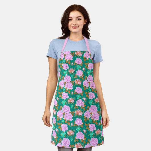 Tablier Populaire Élégant Floral (Porté)