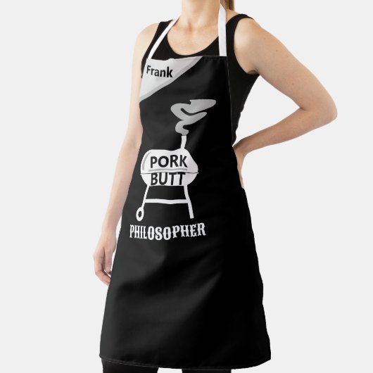 Tablier "Pork Butt Philosopher" Apron - BBQ Wisdom (Insitu)