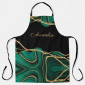 Tablier Porte d'agate d'or vert personnalisé (Recto)