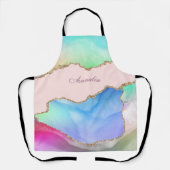 Tablier Porte d'aquarelle Pastel personnalisée (Recto)