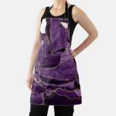 Tablier Porte de parties scintillant violet et or (Insitu)