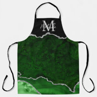 Porte en marbre vert et argent