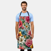 Tablier Porte florale en fleurs vives (Porté)