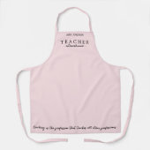 Tablier Porte-monnaie sur mesure de l'enseignant Extraordi (Recto)