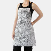 Tablier Porte Protea à main noire et blanche (Insitu)