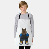 Tablier Porter comme boîte avec gants de boxe (Porté)