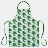 Tablier Portrait de dragon vert (Recto)