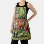 Tablier Portrait de faune forestière du renard roux (Insitu)