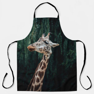 TABLIER PORTRAIT DE GIRAFFE CUIT