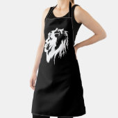 Tablier Portrait de Lion (blanc) (Insitu)