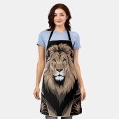 Tablier Portrait de lion vintage (Porté)