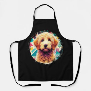 Tablier Portrait mignon Goldendoodle Chien sur Doodle Doré