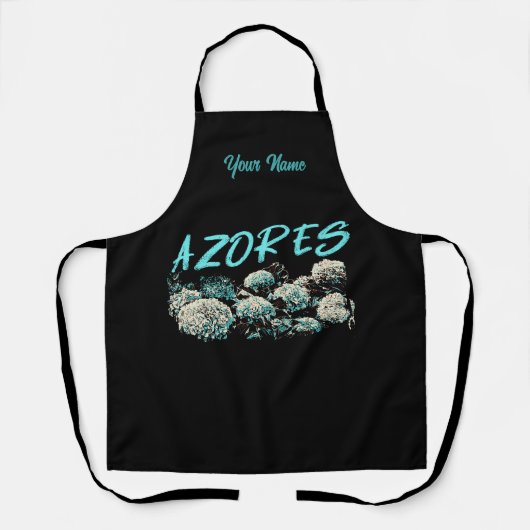Tablier Portugal Açores îles, hydrangées (Recto)