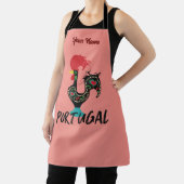 Tablier Portugal Barcelos coq symbole, rose (Insitu)
