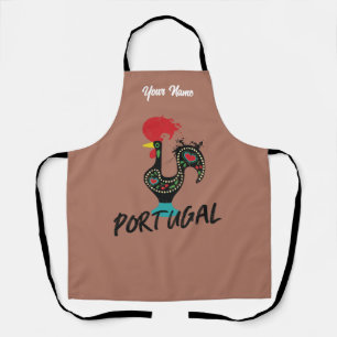 Tablier Portugal Barcelos coq symbole, terracota Apron
