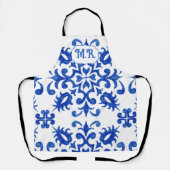 Tablier Portuguese Blue Tile Monogram  (Recto)