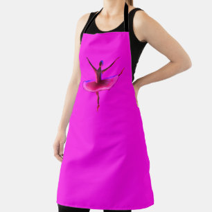 Tablier Pose de ballerine de ballet Couleurs violettes lum