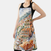 Tablier Positano : Le charme de l'aquarelle sur la côte am (Insitu)