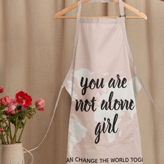 Tablier Positif Vous N'Êtes Pas Seul Citation Motivation F