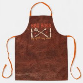 Tablier Poss BBQ En Cuir Mes RèglesTablier Tout-En-Plan (Recto)