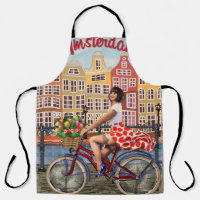 Poster d'Amsterdam : Pin-Up Girl Cycling.