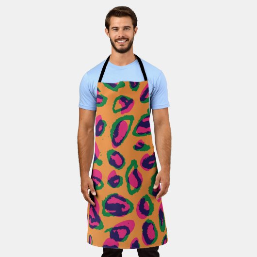 Tablier Poster de animal léopard d'aquarelle (Porté)