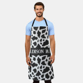 Tablier Poster de animal minimal pour l'impression de vach (Porté)