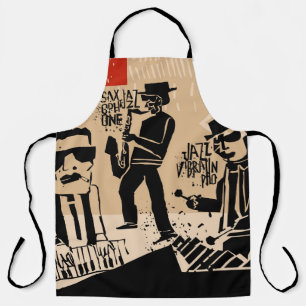 Tablier Poster du groupe de jazz vintage : Design Cool