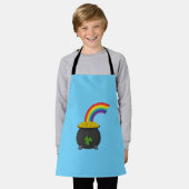 Tablier Pot de dessin en or arc-en-ciel (Porté)