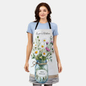 Tablier Pot de fleurs sauvages en bocal Mason (Porté)