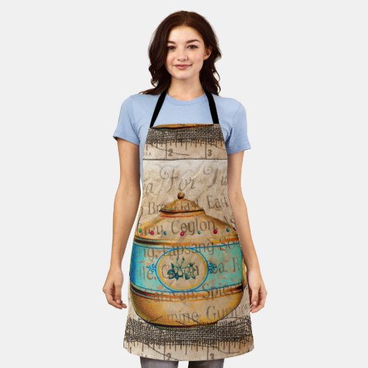 Tablier Pot de thé antique (Porté)