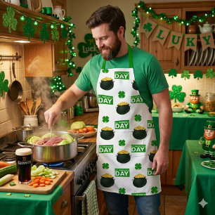 Tablier Pot d'or Chanceux jour de la Saint-Patrick Irlanda