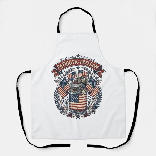 Tablier Pot Mason Patriotique Vie de Campagne (Recto)